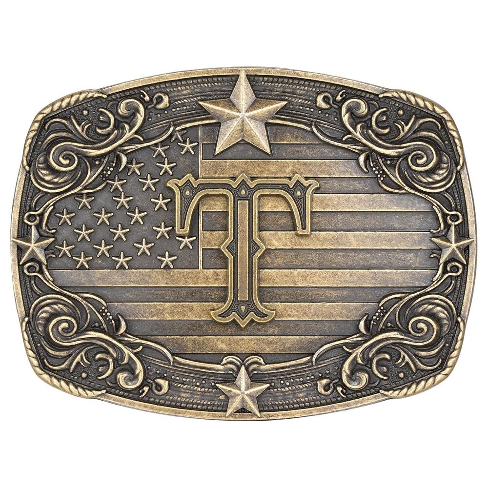 2114 Western Belt Buckle Initial Letter ABCDJRM to Z Rodeo Cowboy Belt